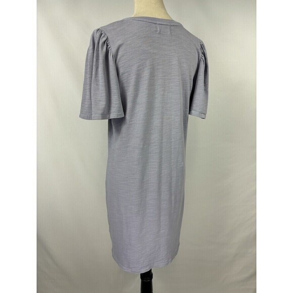 Nation LTD Mallory Flutter Sleeve T-Shirt Dress Light Purple Medium V-neck - Picture 4 of 12